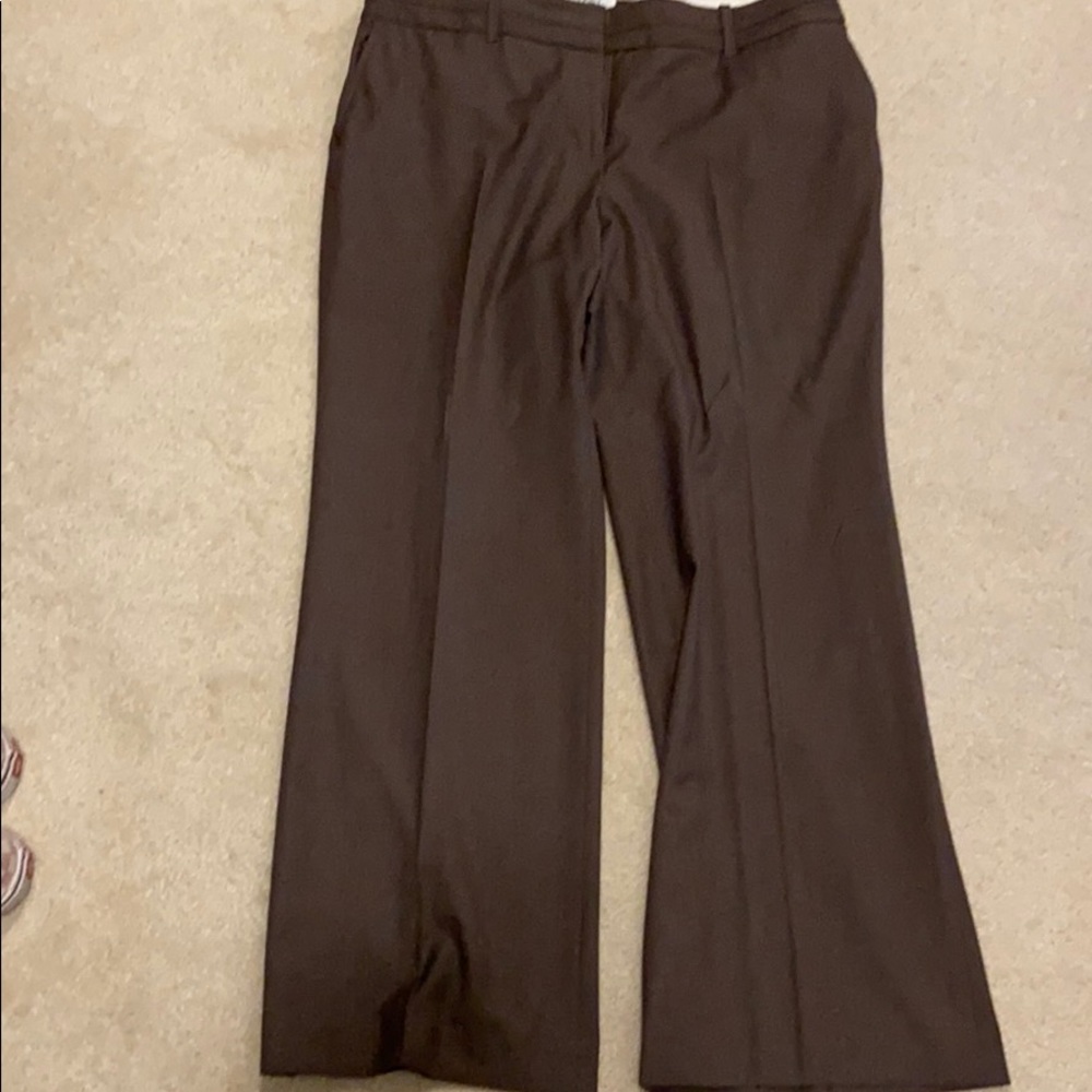 LOFT Straight Leg Pants in Dark Brown